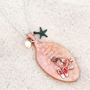 Life is a Beach Spoon Necklace